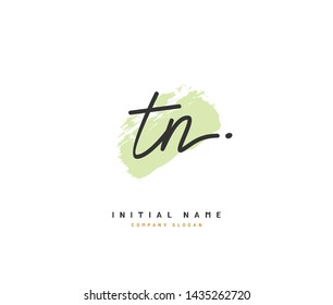T N TN Beauty vector initial logo, handwriting logo of initial signature, wedding, fashion, jewerly, boutique, floral and botanical with creative template for any company or business.