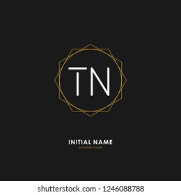 T N TN Initial logo letter with minimalist concept. Vector with scandinavian style logo.