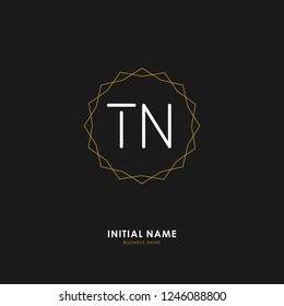 T N TN Initial logo letter with minimalist concept. Vector with scandinavian style logo.
