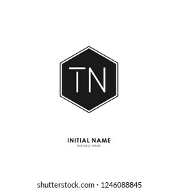 T N TN Initial logo letter with minimalist concept. Vector with scandinavian style logo.