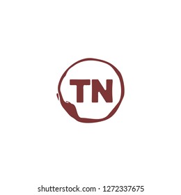 T N TN Initial logo template vector. Letter logo concept