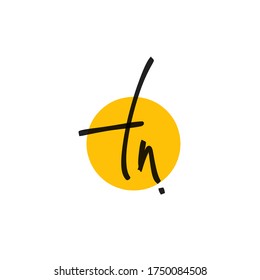 t n tn initial logo handwriting template vector