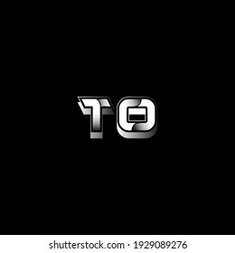 T O letter logo vector design on black color background. TO monogram