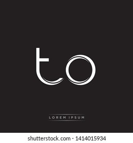 to t o Logo Initial Letter Split Lowercase Modern Monogram