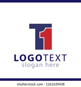 t one letter logo vector template