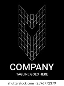 "T" Outline Letter Architecture Logo. Spider web style outline capital letter logo. Perfect for Company, T-shirt, Home, Architecture, Building, and Construction. Also suitable for sports car, gamer.