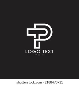 T and P alphabets logo design