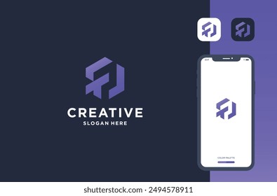 t and p logo design business brand inspiration