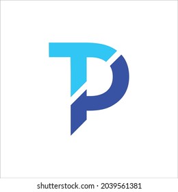 T and P logo vector template sign
