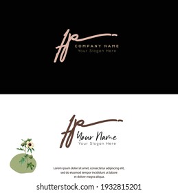 T P TP Escritura manuscrita inicial y logotipo de firma. Logo inicial del vector de belleza .Moda, boutique, floral y botánica