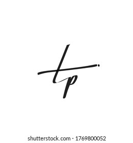 t p tp initial logo handwriting template vector. isolated white background