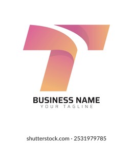 T Premium Gradient Letter Logo 