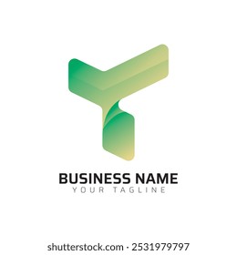 T Premium Gradient Letter Logo 