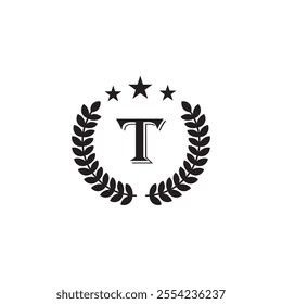 T premium letter logo template