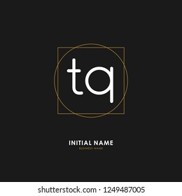 T Q TQ Initial logo letter with minimalist concept. Vector with scandinavian style logo.