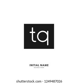 T Q TQ Initial logo letter with minimalist concept. Vector with scandinavian style logo.