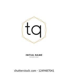 T Q TQ Initial logo letter with minimalist concept. Vector with scandinavian style logo.