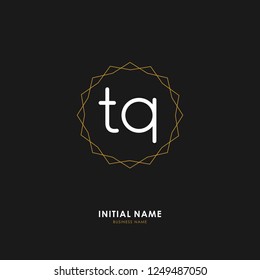T Q TQ Initial logo letter with minimalist concept. Vector with scandinavian style logo.