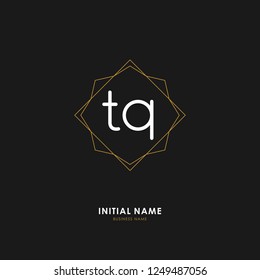 T Q TQ Initial logo letter with minimalist concept. Vector with scandinavian style logo.