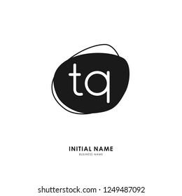 T Q TQ Initial logo letter with minimalist concept. Vector with scandinavian style logo.