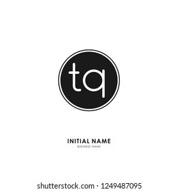 T Q TQ Initial logo letter with minimalist concept. Vector with scandinavian style logo.