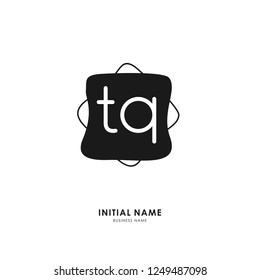 T Q TQ Initial logo letter with minimalist concept. Vector with scandinavian style logo.