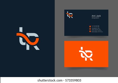 T & R Letter logo design vector element