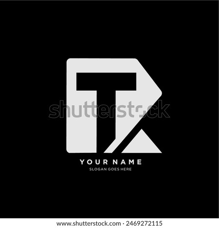 T and R letter logo.TR initial vector symbol sign.TR simple letter logo