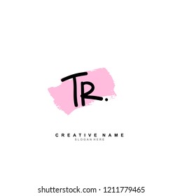 T R TR Initial abstract logo concept vector