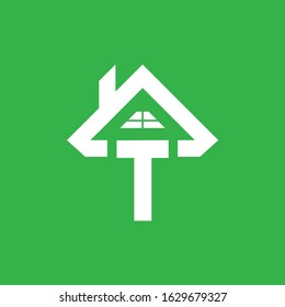 T real estate logo template