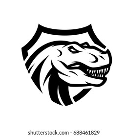T Rex - bw vector logo / mascot