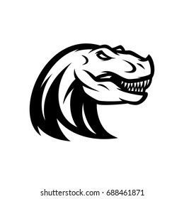 T Rex - bw vector logo / mascot
