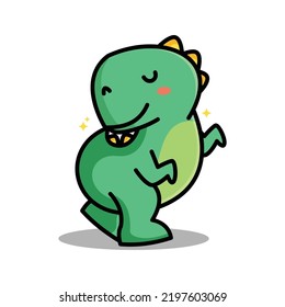 t rex cute vector template 