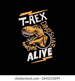 T- Rex Dinosaur Alive vectorg graphic design