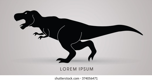 T rex dinosaur graphic vector