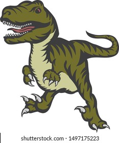 T rex. Dinosaur illustration. Vector image.