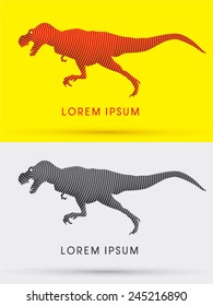 T Rex Dinosaur Running,Designed Using Red And Black Colors Cycle , Logo, Symbol, Icon, Graphic, Vector.