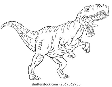 T Rex Dinosaur Vector Outline