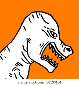 T. rex draw face