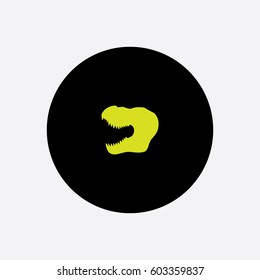 T Rex head icon silhouette vector illustration

