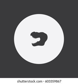 T Rex head icon silhouette vector illustration

