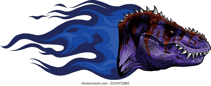 T Rex Head Mascot vector illustration design