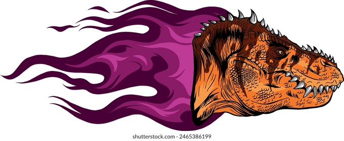 T Rex Head Mascot vector illustration design