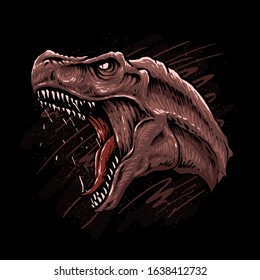 T rex head vector illustration