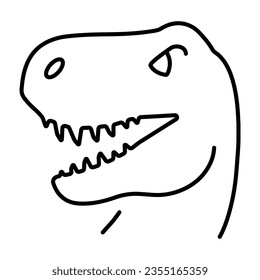t rex icon isolated on white background, vector illustration.