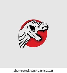 T rex and japan style logo