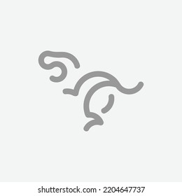 T Rex Line Art Logo Design
