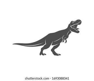 T rex logo design template. vector illustration 