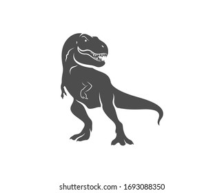 T Rex Logo Design Template. Vector Illustration 