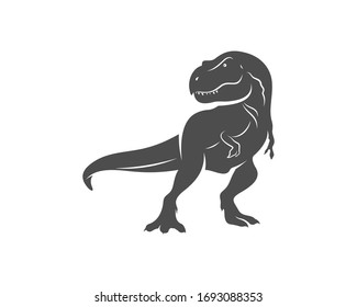 T rex logo design template. vector illustration 